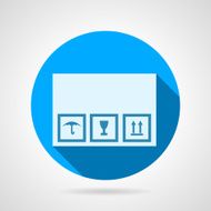 Flat vector icon for delivery box