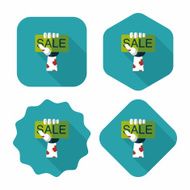Halloween SALE flat icon with long shadow eps10 N21