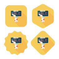 Halloween SALE flat icon with long shadow eps10 N23