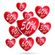 Heart Sale Labels