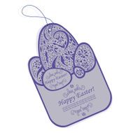 Vector vintage easter tag N3