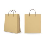 blank paper bags set in brown N2