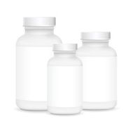 white plastic medical containers