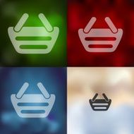 basket icon on blurred background N2