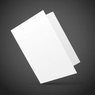 blank half-fold brochure design N2