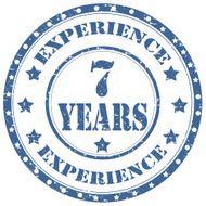 Experience 7 Years-stamp