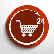 Vector shop icon 24 hours service
