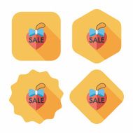 Valentine's Day SALE flat icon with long shadow eps10 N46