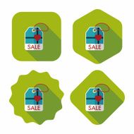Valentine's Day SALE flat icon with long shadow eps10 N49