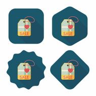 Valentine's Day SALE flat icon with long shadow eps10 N52