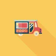 Transportation vendor carts flat icon with long shadow eps10 N5