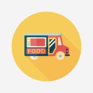 Transportation vendor carts flat icon with long shadow eps10 N6
