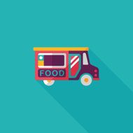 Transportation vendor carts flat icon with long shadow eps10 N8
