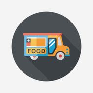 Transportation vendor carts flat icon with long shadow eps10 N12