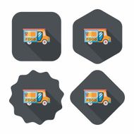 Transportation vendor carts flat icon with long shadow eps10 N13
