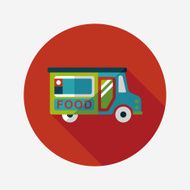 Transportation vendor carts flat icon with long shadow eps10 N15