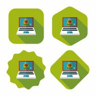 online shopping flat icon with long shadow eps10 N55
