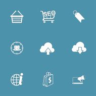 SEO Internet Sign Vector Icon Design Set 7