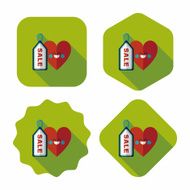 Valentine's Day SALE flat icon with long shadow eps10 N57