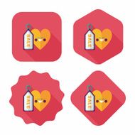 Valentine's Day SALE flat icon with long shadow eps10 N59