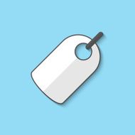 Vector label web icon