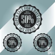 Business Discount Sales Banner Vector Elements Minimal Market Stamp Illustration