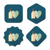 Valentine's Day SALE flat icon with long shadow eps10 N60