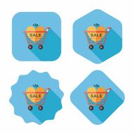 Valentine's Day SALE flat icon with long shadow eps10 N61
