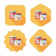 kitchenware zipper bags flat icon with long shadow eps10 N12