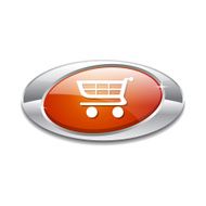 Shopping Elliptical Vector Orange Web Icon Button