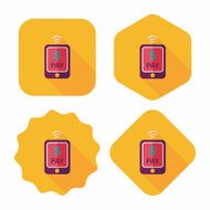 online cell phone shopping flat icon with long shadow eps10 N14