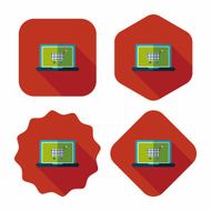 online shopping flat icon with long shadow eps10 N63