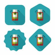 online shopping flat icon with long shadow eps10 N67