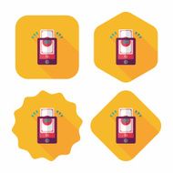 online shopping flat icon with long shadow eps10 N68