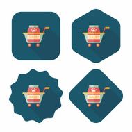 Pet sale shopping flat icon with long shadow eps10 N6
