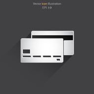 Vector bank card web flat icon