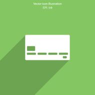 Vector bank card web flat icon N2