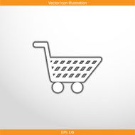 Vector shopping cart web flat icon N8