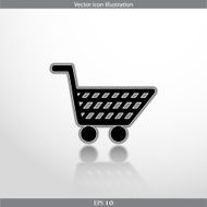 Vector shopping cart web flat icon N9
