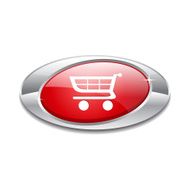 Shopping Elliptical Vector Red Web Icon Button