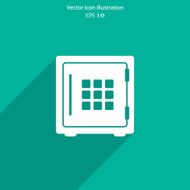 Vector bank safe web icon N3
