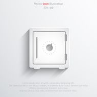 Vector bank safe web icon N4