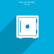Vector bank safe web icon N5