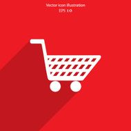 Vector shopping cart web flat icon N12