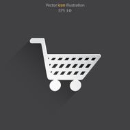 Vector shopping cart web flat icon N13