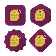 shopping sale price tag flat icon with long shadow eps10 N82