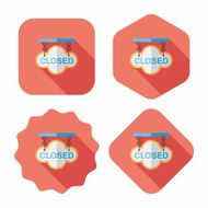 shopping store sign flat icon with long shadow eps10 N110