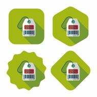 shopping sale price tag flat icon with long shadow eps10 N84