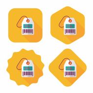 shopping sale price tag flat icon with long shadow eps10 N86