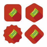 shopping sale coupon flat icon with long shadow eps10 N36